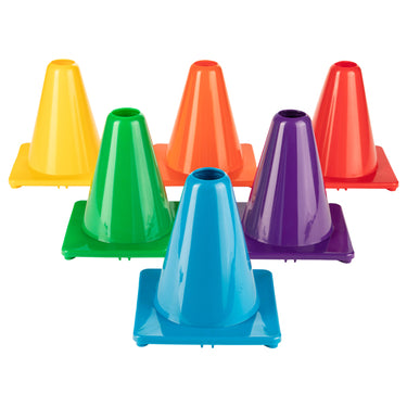 High Visibility Flexible Vinyl Cones Set of 6 Colors